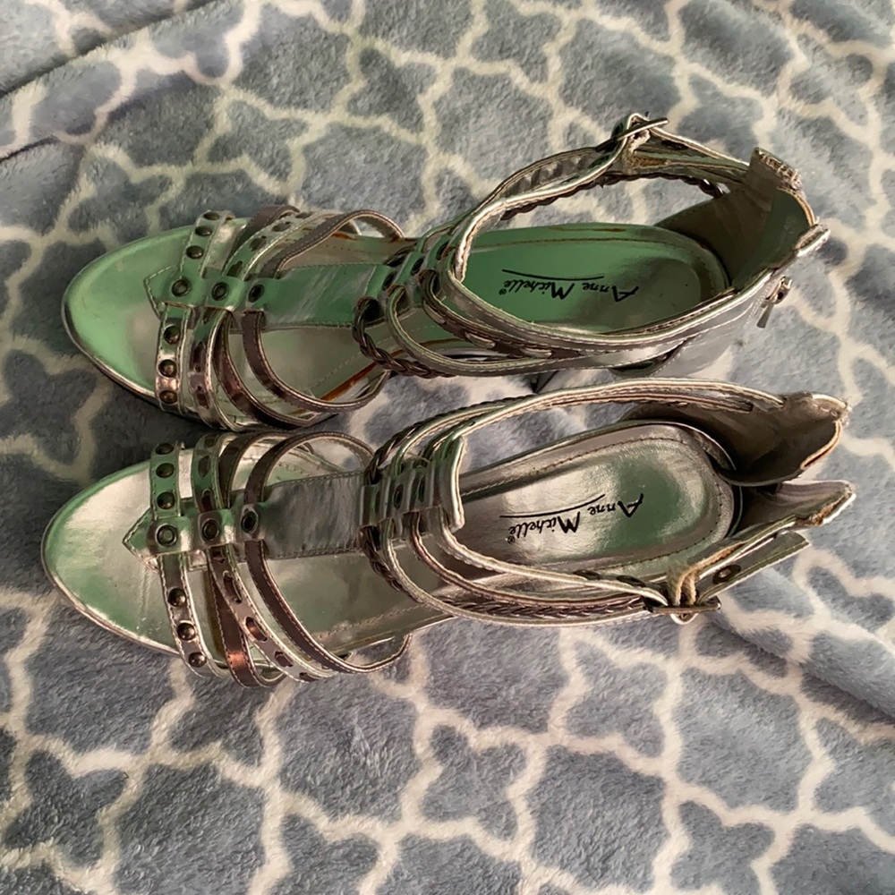 Silver strapped sandal